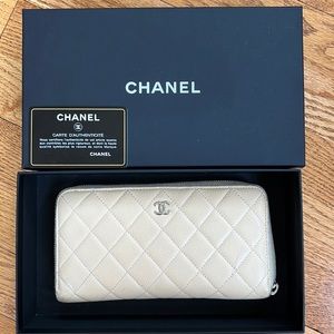 Chanel Quilted Zip-around Wallet